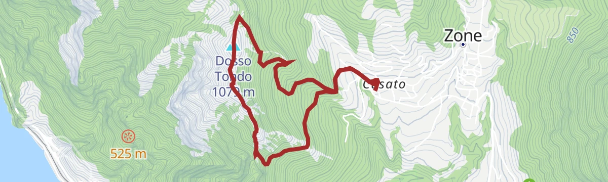 Route map: Trekking da Zone al Monte Vignole